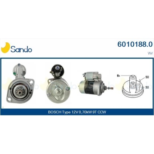 Starter Sando 6010188.0 f&uuml;r Nissan Vag