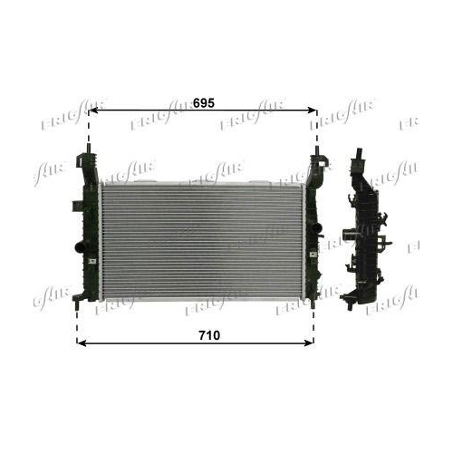 Radiator Engine Cooling Frigair 0107.3095 for General Motors