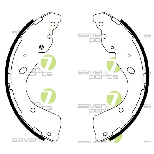 Bremsbackensatz 7 Seven Parts SVG10977 f&uuml;r Hinterachse
