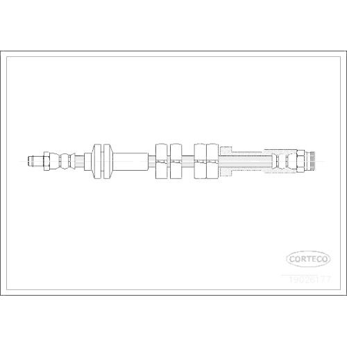 Bremsschlauch Corteco 19026177 f&uuml;r Fiat F&uuml;r Fahrzeuge Mit Sportpaket Vorderachse