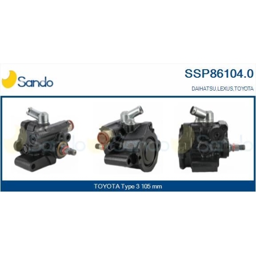 Hydraulikpumpe Lenkung Sando SSP86104.0 f&uuml;r Toyota