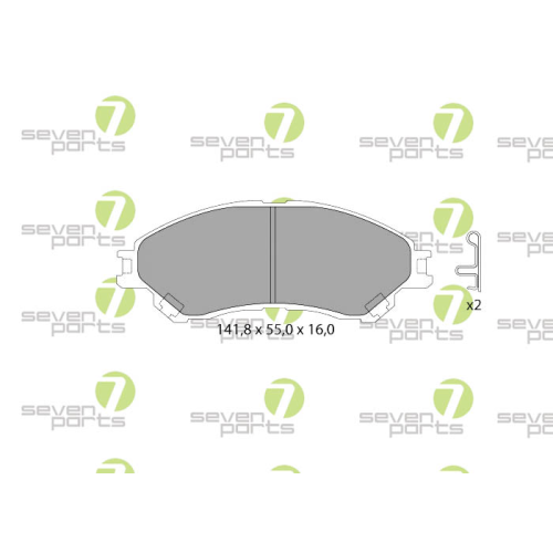 Bremsbelagsatz Scheibenbremse 7 Seven Parts SVP27720 f&uuml;r Suzuki 1. Vorderachse