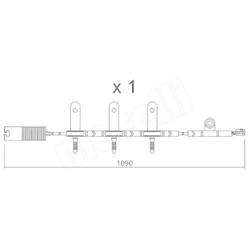 Warnkontakt Bremsbelagverschleiß Metelli SU.189 für Mini Hinterachse