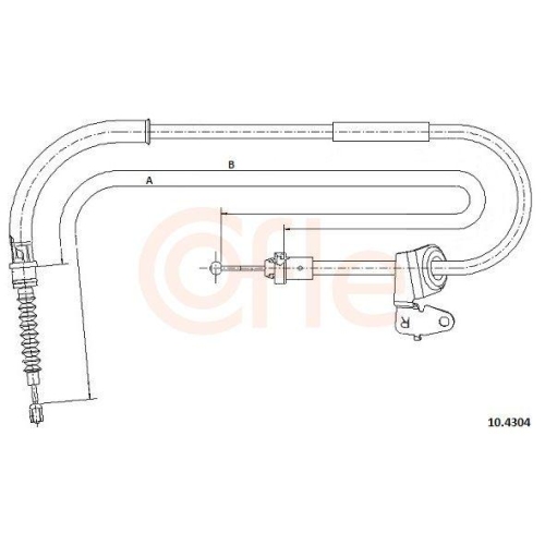 Seilzug Feststellbremse Cofle 10.4304 für Bmw Rechts