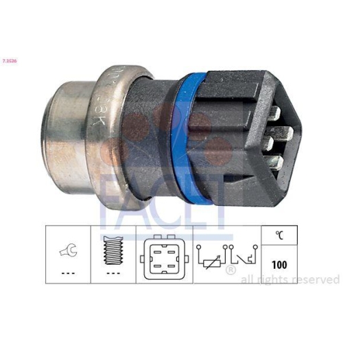 Sensor K&uuml;hlmitteltemperatur Facet 7.3536 Made In Italy - Oe Equivalent f&uuml;r Audi