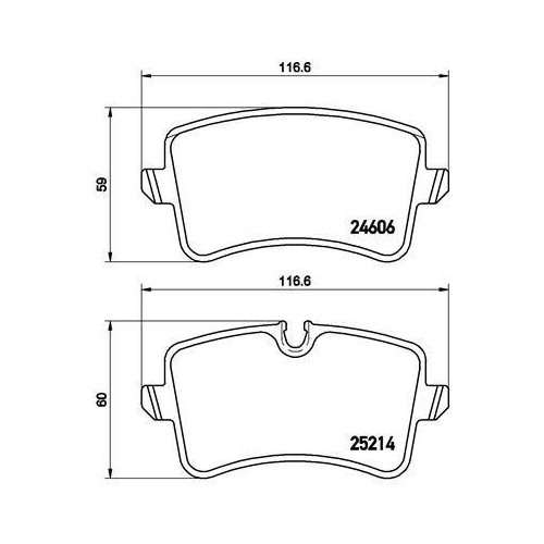 Bremsbelagsatz Scheibenbremse Brembo P85119 Prime Line f&uuml;r Audi Porsche Seat VW