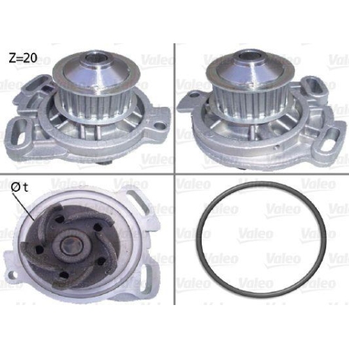 Wasserpumpe Motork&uuml;hlung Valeo 506105 f&uuml;r Audi Volvo VW