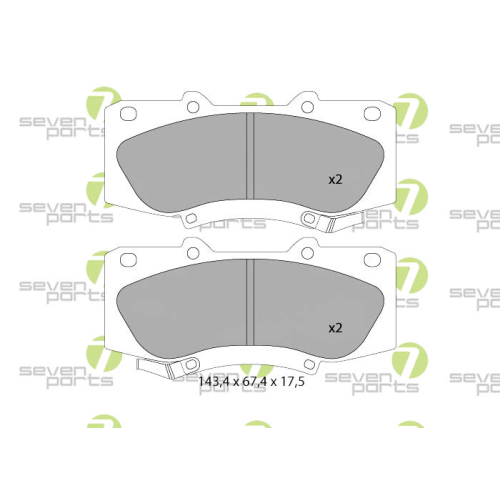 Bremsbelagsatz Scheibenbremse 7 Seven Parts SVP27750 f&uuml;r Lexus Toyota