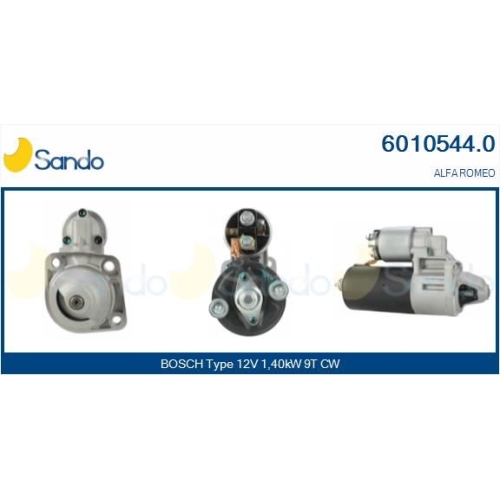 Starter Sando 6010544.0 f&uuml;r Alfa Romeo Fiat