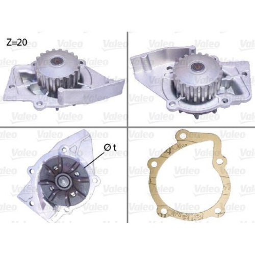 Wasserpumpe Motork&uuml;hlung Valeo 506575 f&uuml;r Citro&euml;n Fiat Lancia Peugeot Suzuki