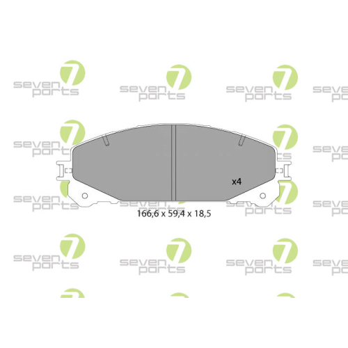 Bremsbelagsatz Scheibenbremse 7 Seven Parts SVP27760 f&uuml;r Lexus Toyota