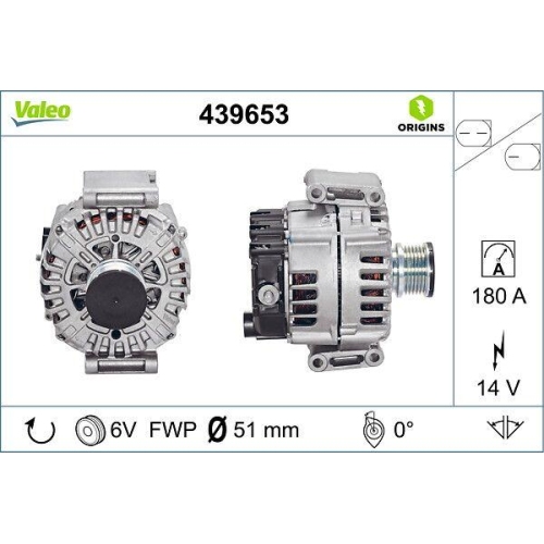 Generator Valeo 439653 Valeo Origins New Oe Technologie f&uuml;r Mercedes Benz