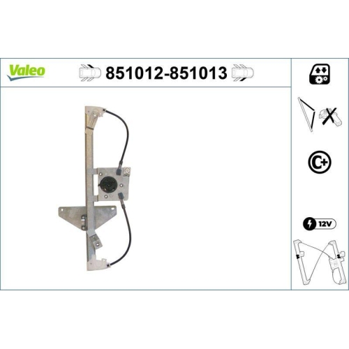 Fensterheber Valeo 851012 für Citroën Vorne Links