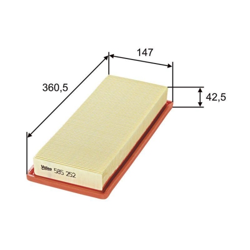 Luftfilter Valeo 585252 f&uuml;r Citro&euml;n Peugeot Mini