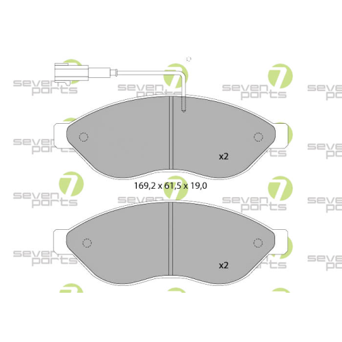 Bremsbelagsatz Scheibenbremse 7 Seven Parts SVP23821 f&uuml;r Citro&euml;n Fiat Opel