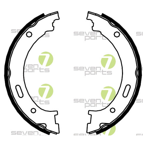 Bremsbackensatz 7 Seven Parts SVG10988 f&uuml;r Hinterachse