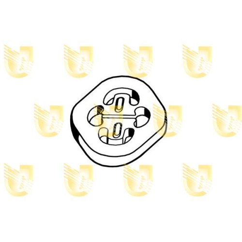 Gummistreifen Abgasanlage Unigom 165102 für VW Vorne