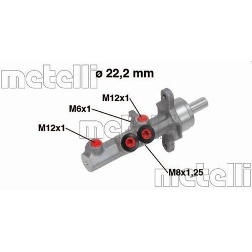 Hauptbremszylinder Metelli 05-0721 f&uuml;r Audi Skoda VW