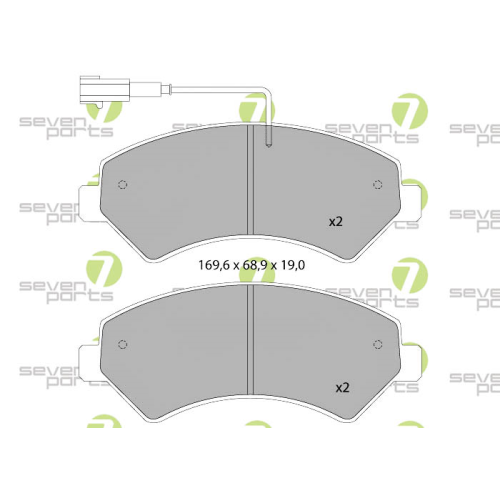 Bremsbelagsatz Scheibenbremse 7 Seven Parts SVP23831 f&uuml;r Citro&euml;n Fiat Opel