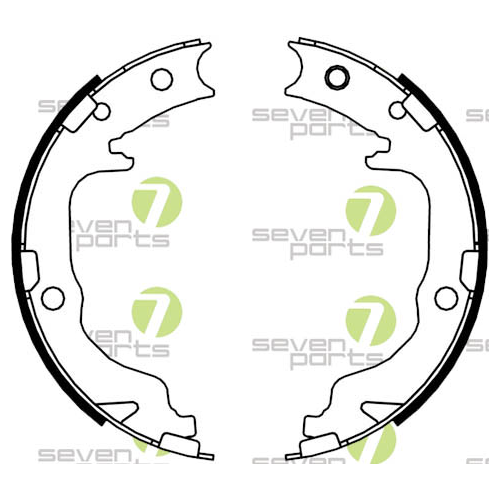 Bremsbackensatz 7 Seven Parts SVG10989 f&uuml;r Hinterachse