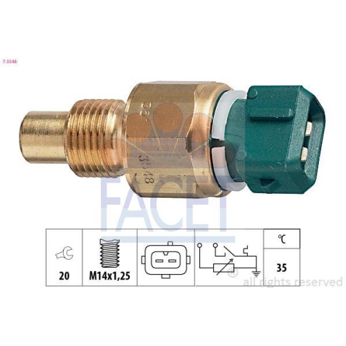 Sensor K&uuml;hlmitteltemperatur Facet 7.3548 Made In Italy - Oe Equivalent f&uuml;r Rover