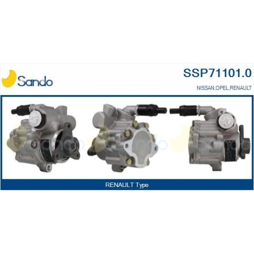 Hydraulikpumpe Lenkung Sando SSP71101.0 f&uuml;r Nissan Opel Renault