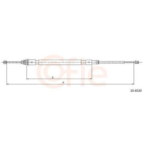 Seilzug Feststellbremse Cofle 10.4520 für Citroën Hinten Links Hinten Rechts