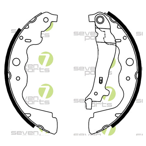 Bremsbackensatz 7 Seven Parts SVG10992 f&uuml;r Hinterachse