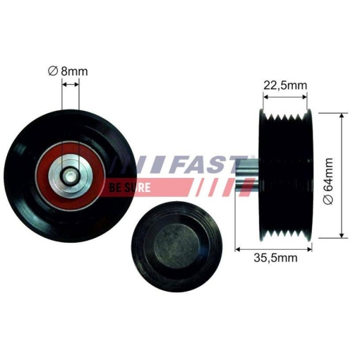 Spannrolle Keilrippenriemen Fast FT44593 f&uuml;r Citro&euml;n Fiat Ford