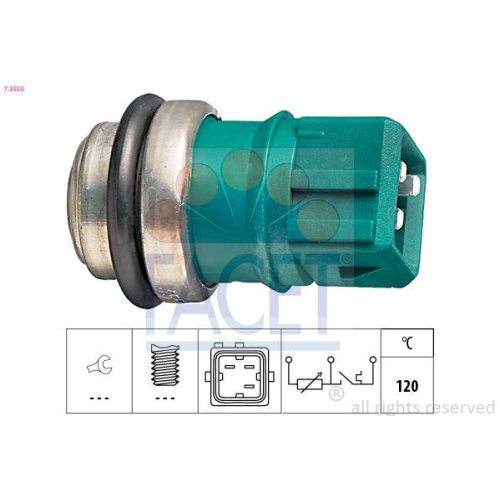 Sensor K&uuml;hlmitteltemperatur Facet 7.3550 Made In Italy - Oe Equivalent f&uuml;r Opel