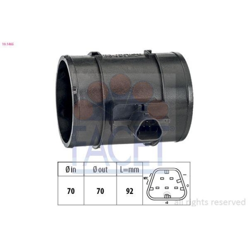 Luftmassenmesser Facet 10.1465 Made In Italy - Oe Equivalent f&uuml;r Opel Vauxhall