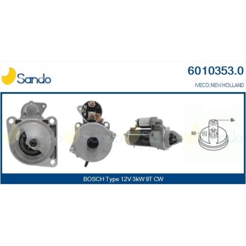 Starter Sando 6010353.0 f&uuml;r Iveco