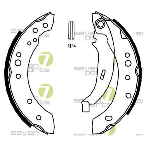 Bremsbackensatz 7 Seven Parts SVG10993 für Hinterachse