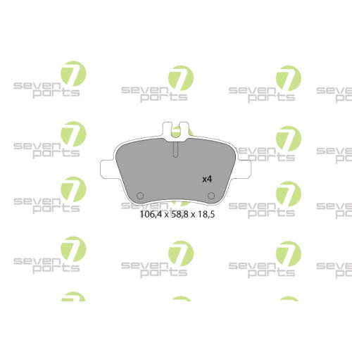 Bremsbelagsatz Scheibenbremse 7 Seven Parts SVP27820 für Mercedes Benz