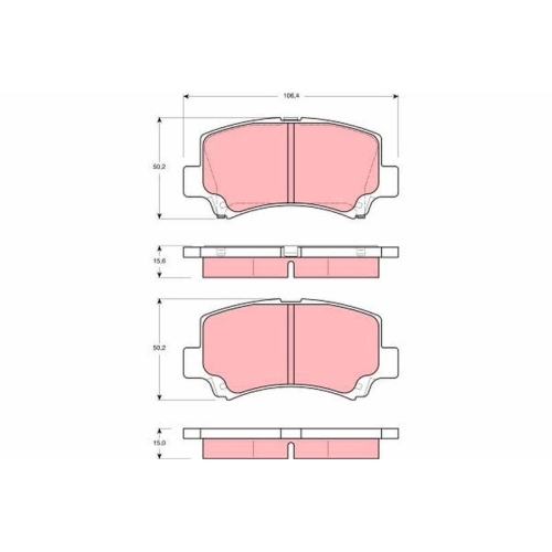 Bremsbelagsatz Scheibenbremse Trw GDB3221 f&uuml;r Suzuki Chery Suzuki (changhe)