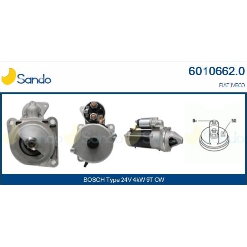 Starter Sando 6010662.0 f&uuml;r Fiat Iveco