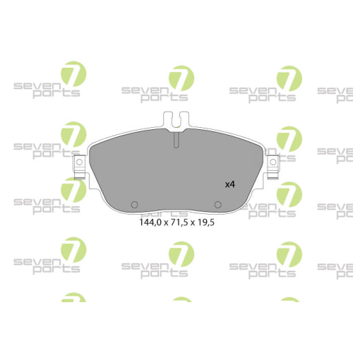 Bremsbelagsatz Scheibenbremse 7 Seven Parts SVP27830 f&uuml;r Mercedes Benz