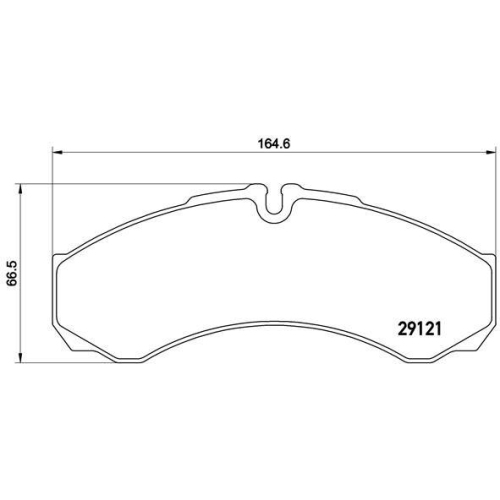 Bremsbelagsatz Scheibenbremse Brembo PA6017 Prime Line f&uuml;r Iveco Irisbus