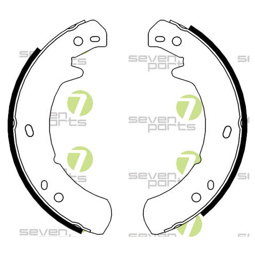 Bremsbackensatz Feststellbremse 7 Seven Parts SVG21002 f&uuml;r Hinterachse
