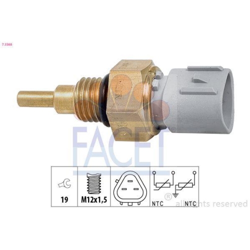 Sensor K&uuml;hlmitteltemperatur Facet 7.3368 Made In Italy - Oe Equivalent f&uuml;r Ford