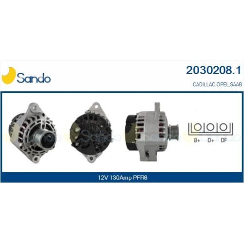 Generator Sando 2030208.1 f&uuml;r Opel Saab