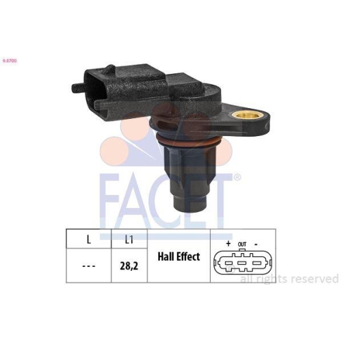 Sensor Nockenwellenposition Facet 9.0700 Made In Italy - Oe Equivalent für Kia