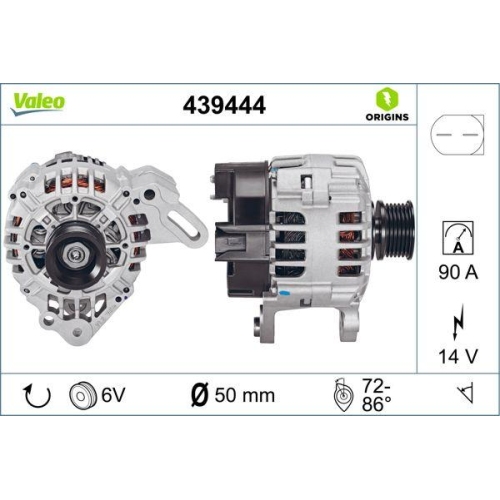 Generator Valeo 439444 Valeo Origins - New O.e. Technologie f&uuml;r Audi Seat Skoda
