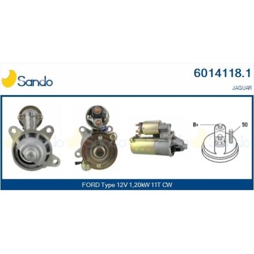 Starter Sando 6014118.1 f&uuml;r Ford Jaguar