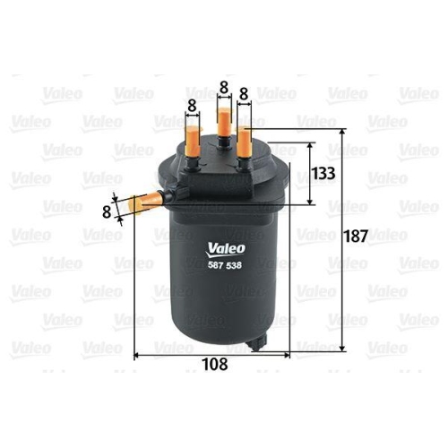 Kraftstofffilter Valeo 587538 für Nissan Renault