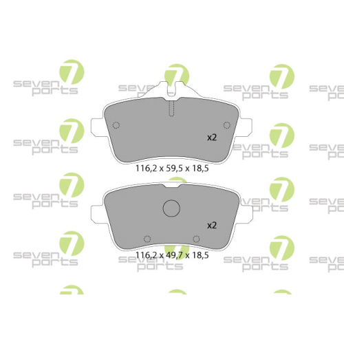 Bremsbelagsatz Scheibenbremse 7 Seven Parts SVP27860 f&uuml;r Mercedes Benz