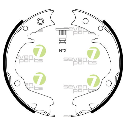 Bremsbackensatz 7 Seven Parts SVG21012 f&uuml;r Hinterachse