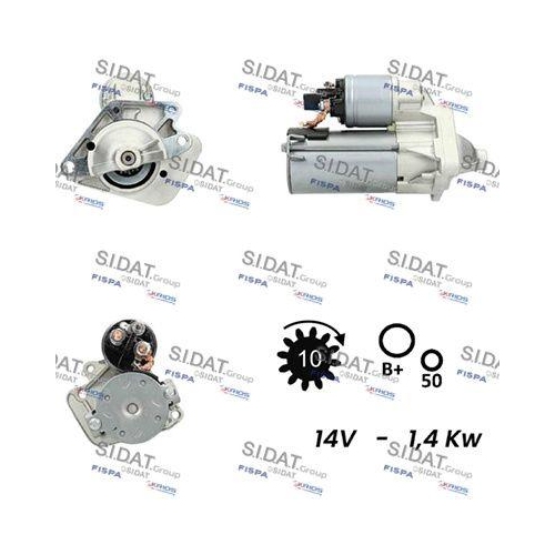Starter Sidat S12VA0012A2 f&uuml;r Mercedes Benz Mercedes Benz Mercedes Benz Nissan