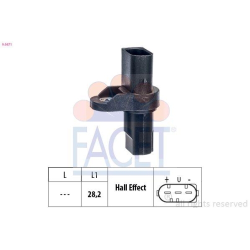 Sensor Nockenwellenposition Facet 9.0471 Made In Italy - Oe Equivalent f&uuml;r Bmw