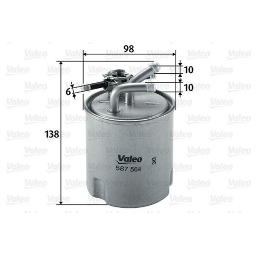Kraftstofffilter Valeo 587564 für Nissan